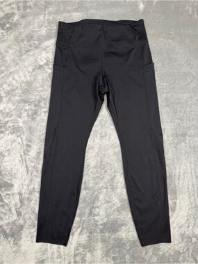 Brooks Run Happy High-Rise Black Performance Leggings with Side Pockets